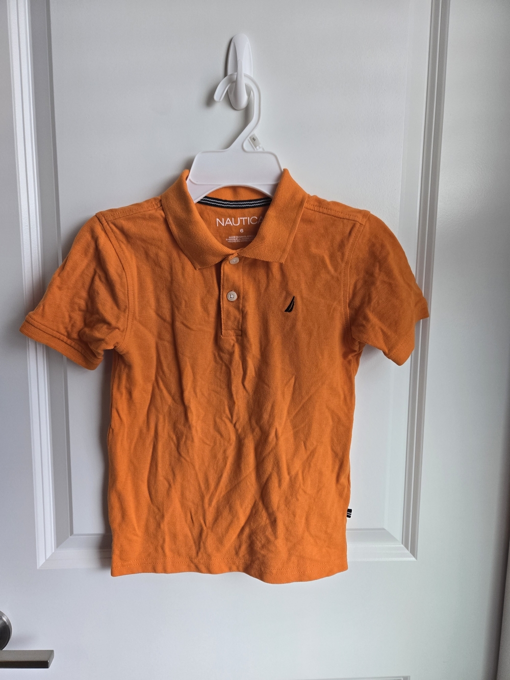 Nautica Kids Orange Polo Shirt Size 6